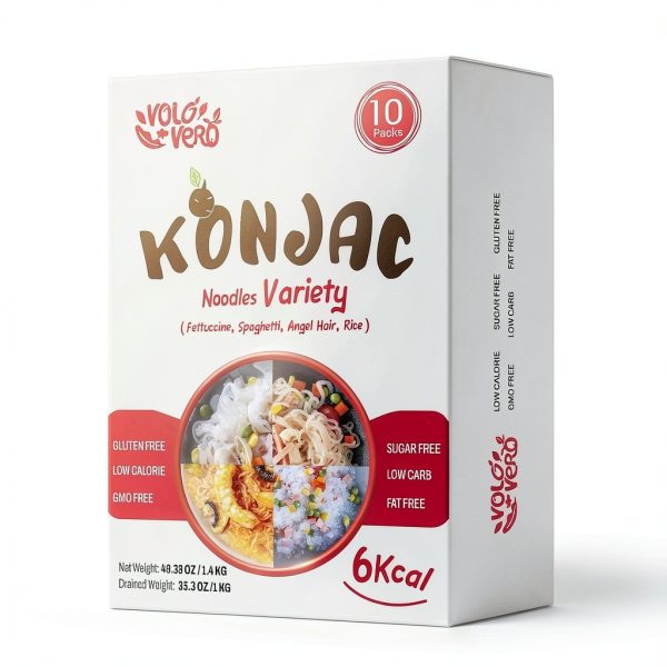 VOLO VERO Shirataki Noodle Variety Pack – 5 Shapes, 4.94 oz (Pack of-0