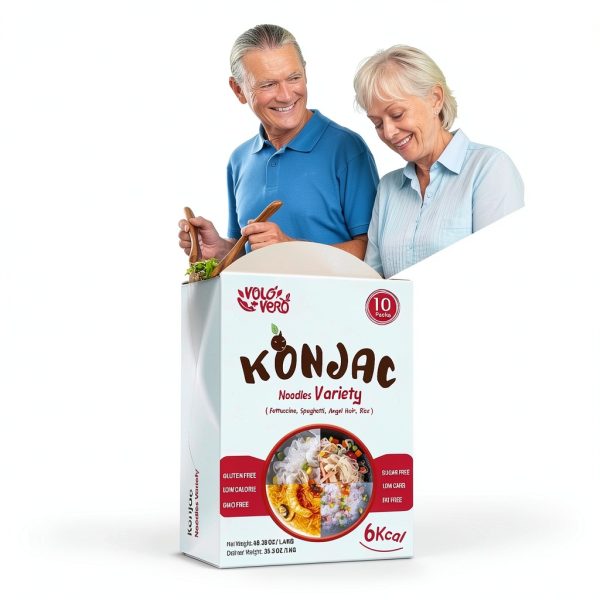VOLO VERO Shirataki Noodle Variety Pack – 5 Shapes, 4.94 oz (Pack of-6