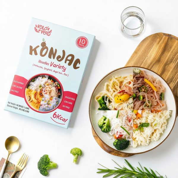 VOLO VERO Shirataki Noodle Variety Pack – 5 Shapes, 4.94 oz (Pack of-5