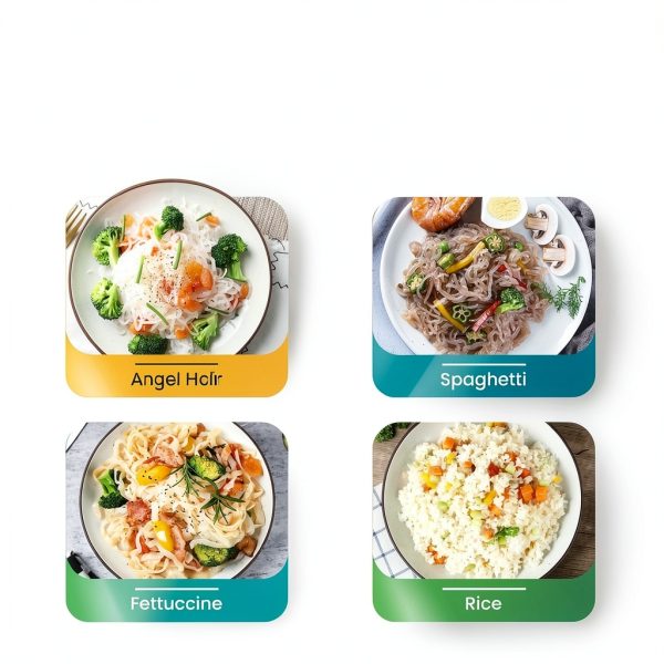 VOLO VERO Shirataki Noodle Variety Pack – 5 Shapes, 4.94 oz (Pack of-3